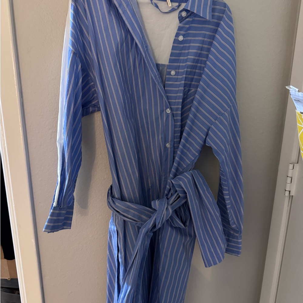 Brand New Maje Striped Blue and White Blouse